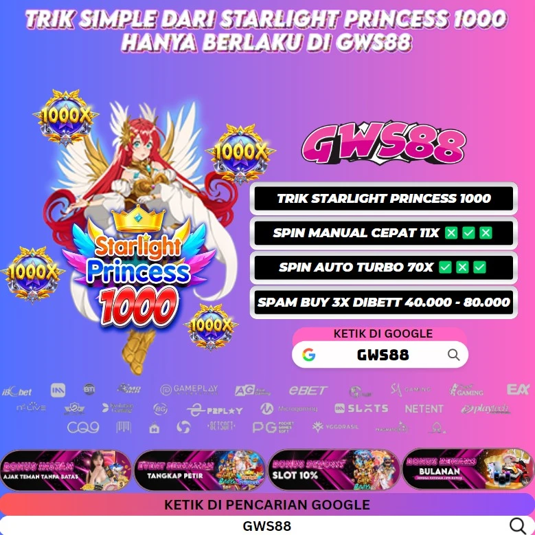 TRIK SIMPLE DARI STARLIGHT PRINCESS 1000 HANYA BERLAKU DI GWS88