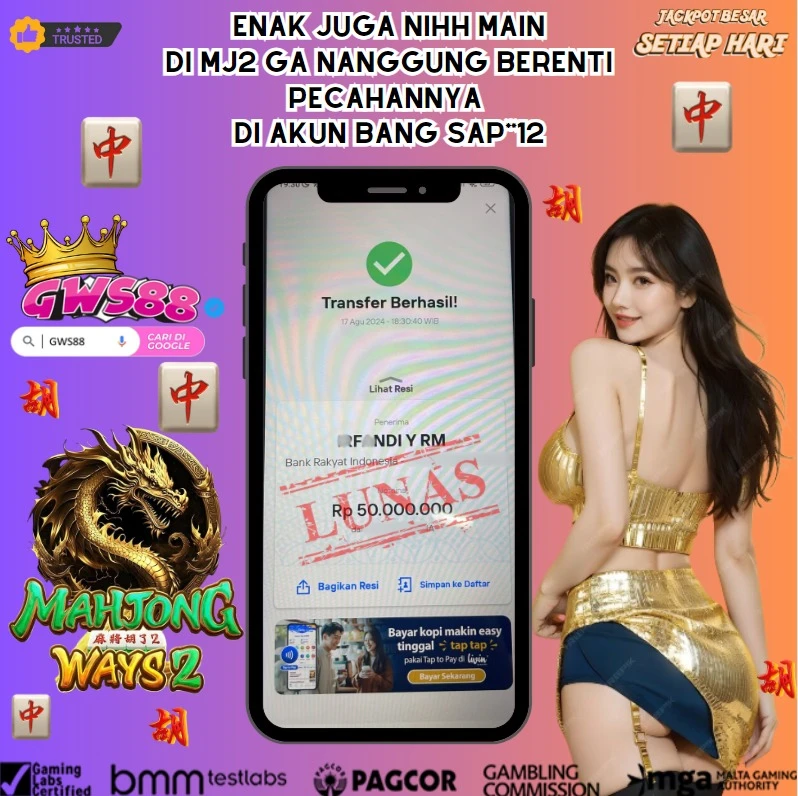 GWS88 JACKPOT SLOT Mahjong Ways 2 Rp.50.000.000,- DIBAYAR LUNAS