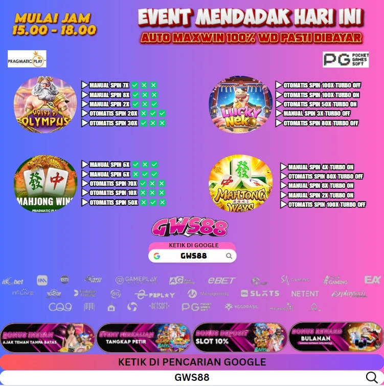 EVENT MENDADAK HARI INI AUTO MAXWIN 100% WD PASTI DIBAYAR