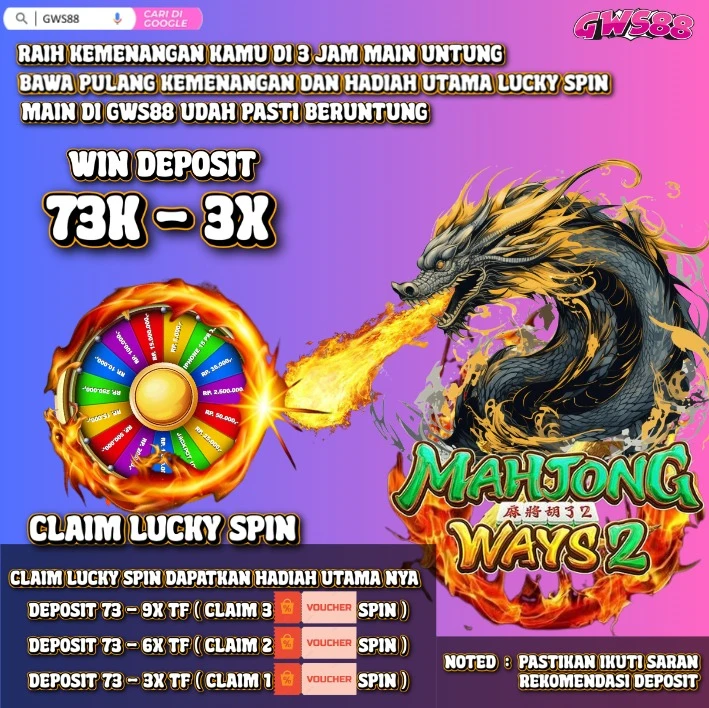 RAIH KEMENANGAN KAMU DI 3 JAM, MAIN UNTUNG BAWA PULANG KEMENANGAN DAN HADIAH UTAMA LUCKY SPIN DI GWS88 PASTI UNTUNG