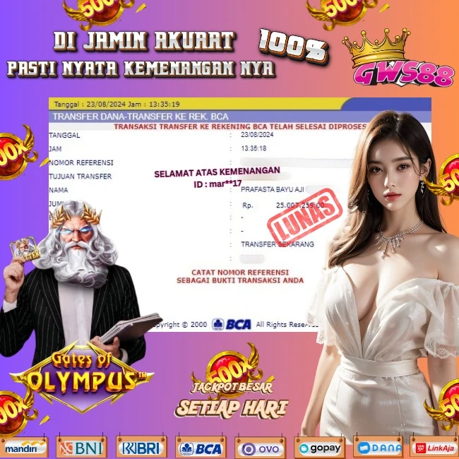 GWS88 JACKPOT SLOT Gates Of Olmypus Rp.25.007.259,- DIBAYAR LUNAS