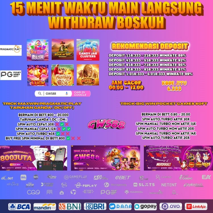 15 MENIT WAKTU MAIN LANGSUNG WD BOSKUH