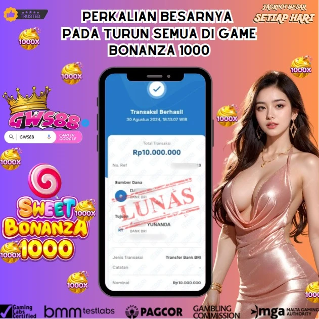 GWS88 JACKPOT SLOT Sweet Bonanza 1000 Rp.10.000.000,- DIBAYAR LUNAS