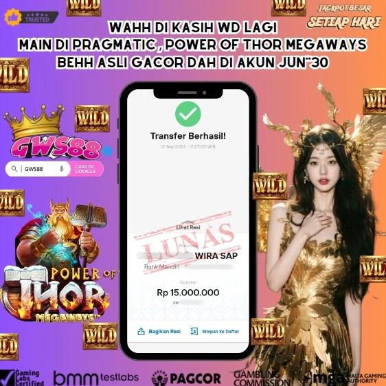 GWS88 JACKPOT SLOT Power Of Thor Megaways Rp.15.000.000,- DIBAYAR LUNAS