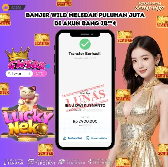 GWS88 JACKPOT SLOT Lucky Neko Rp.7.900.000,- DIBAYAR LUNAS