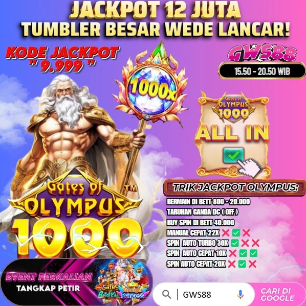 ALL IN OLYMPUS 1000 PECAHH JACKPOT 12JUTAA! UNDIAN MEGA JACKPOT PASTI CUAN DIAWAL BULAN!