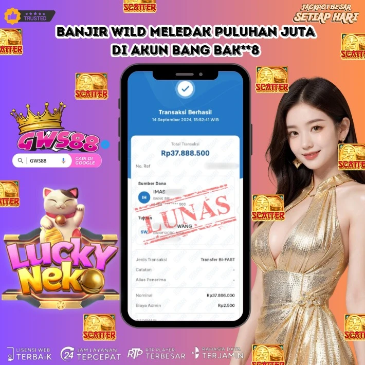 GWS88 JACKPOT SLOT Lucky Neko Rp.37.888.500,- DIBAYAR LUNAS