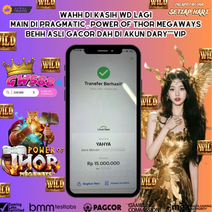 GWS88 JACKPOT SLOT Power Of Thor Rp.15.000.000,- DIBAYAR LUNAS