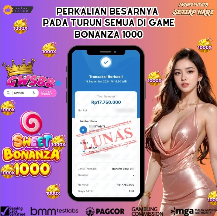 GWS88 JACKPOT SLOT Sweet Bonanza 1000 Rp.17.750.000,- DIBAYAR LUNAS