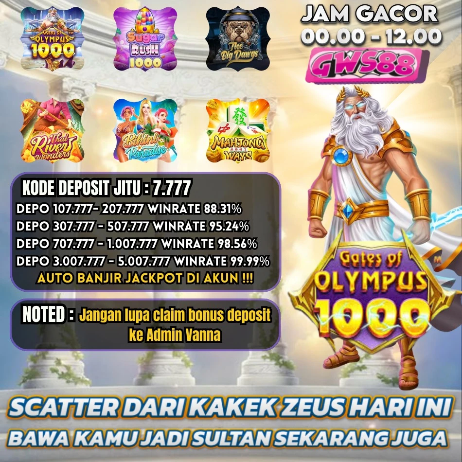 ⚡ SCATTER DARI KAKEK ZEUS HARI INI ⚡